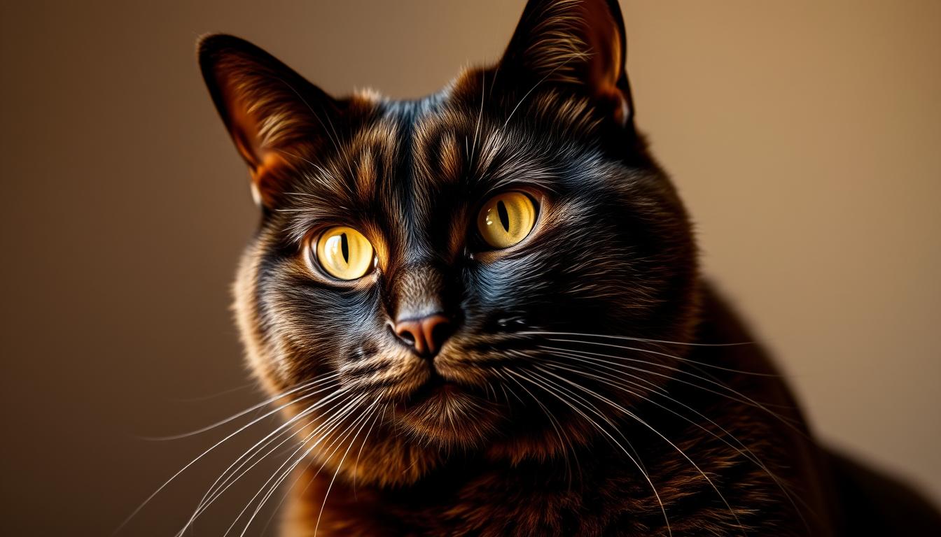 chocolate brown cat